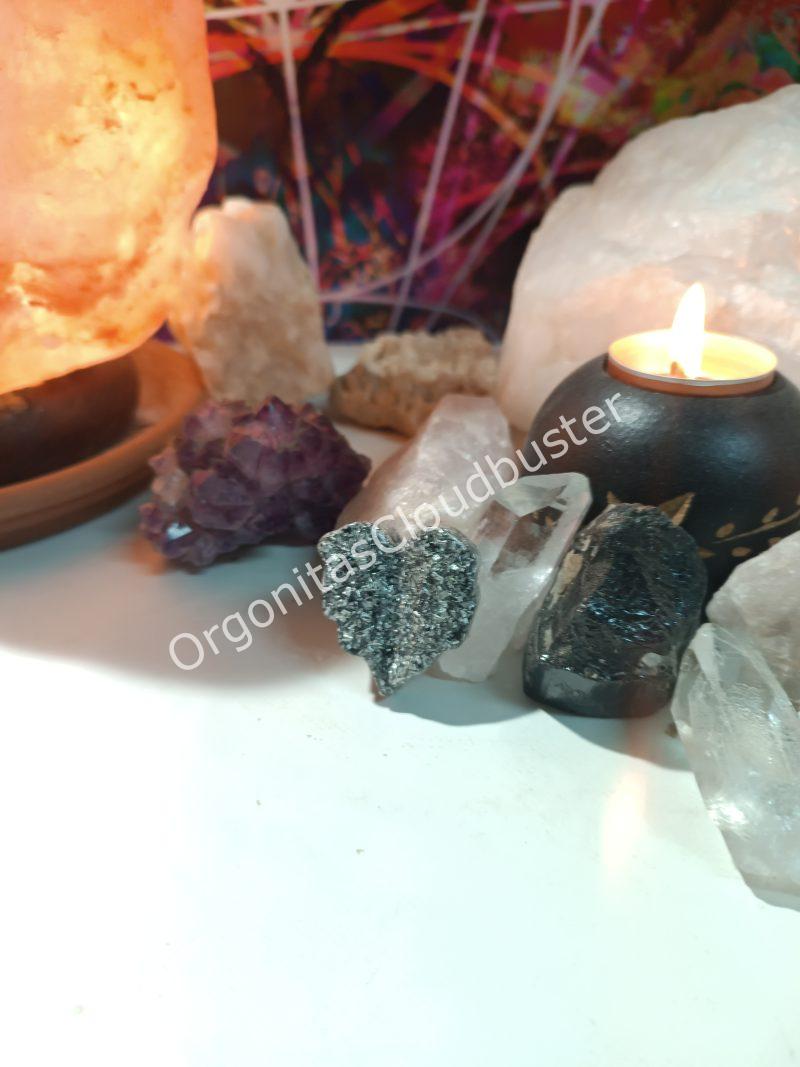 Orgonita / Electronite Hoja Corazón decorativa - Imagen 2