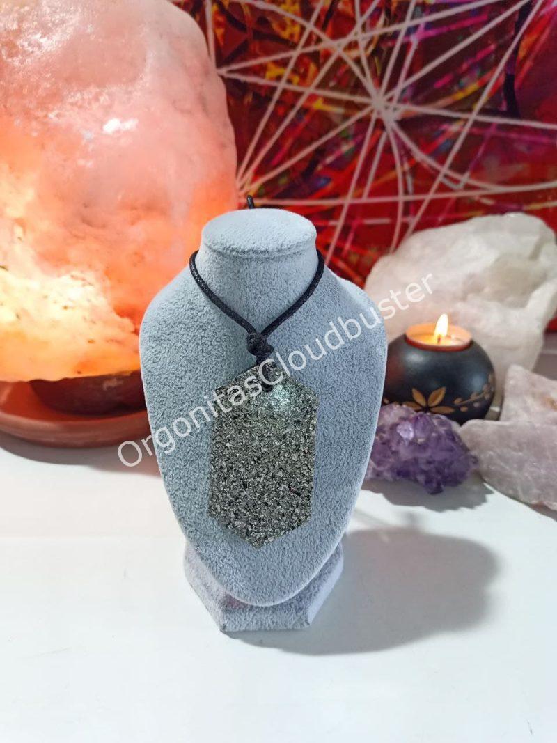 Orgonita / Electronite Colgante Chapa Hexagonal. - Imagen 6