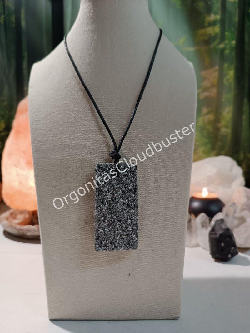 Orgonita / Electronite Colgante Chapa Rectangular.