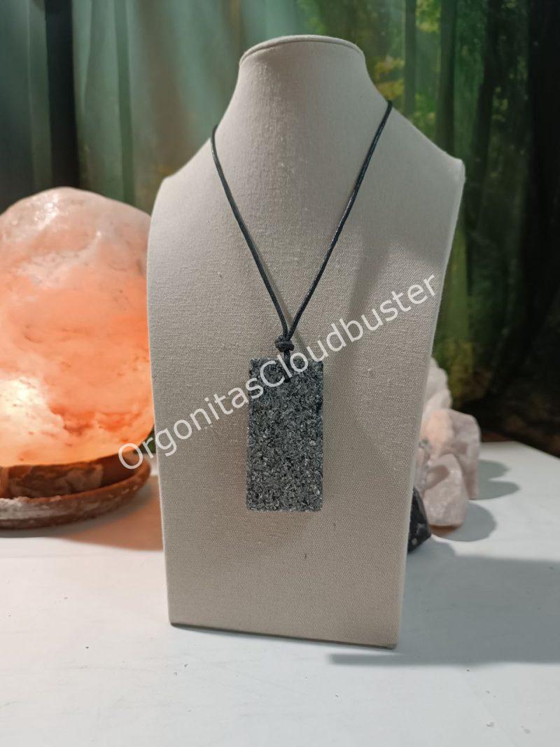 Orgonita / Electronite Colgante Chapa Rectangular. - Imagen 4