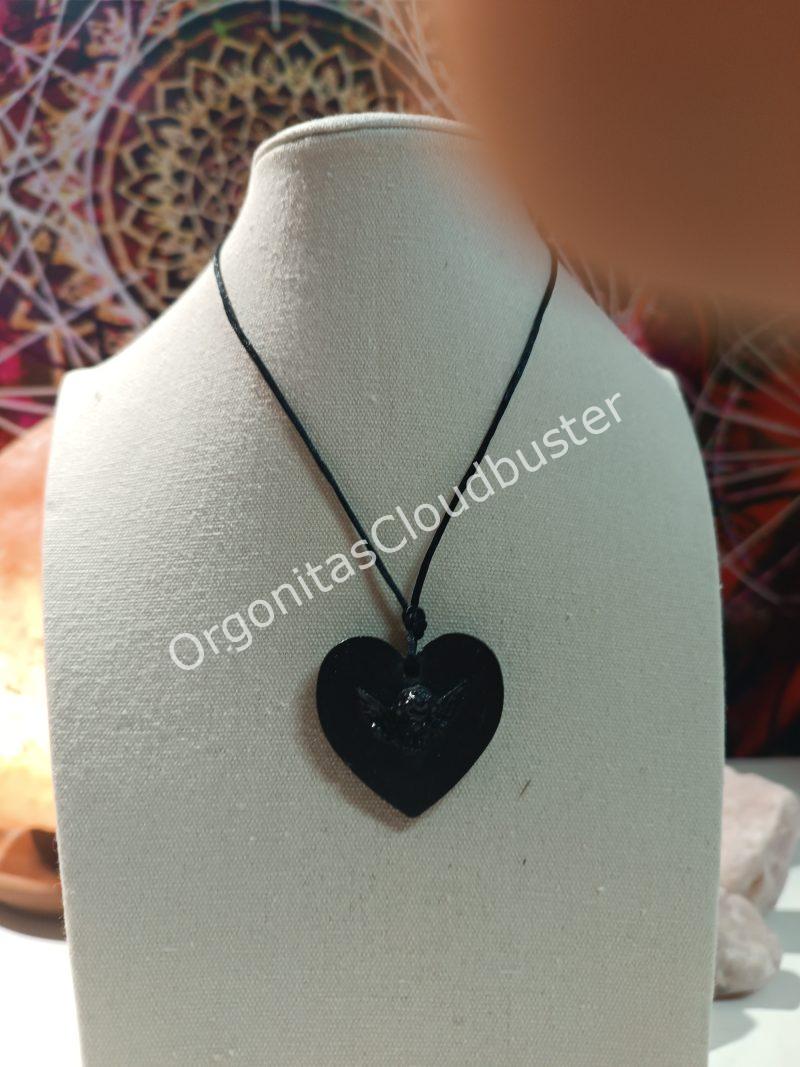 Colgante Corazón Ángel Orgonita MAGNETITA