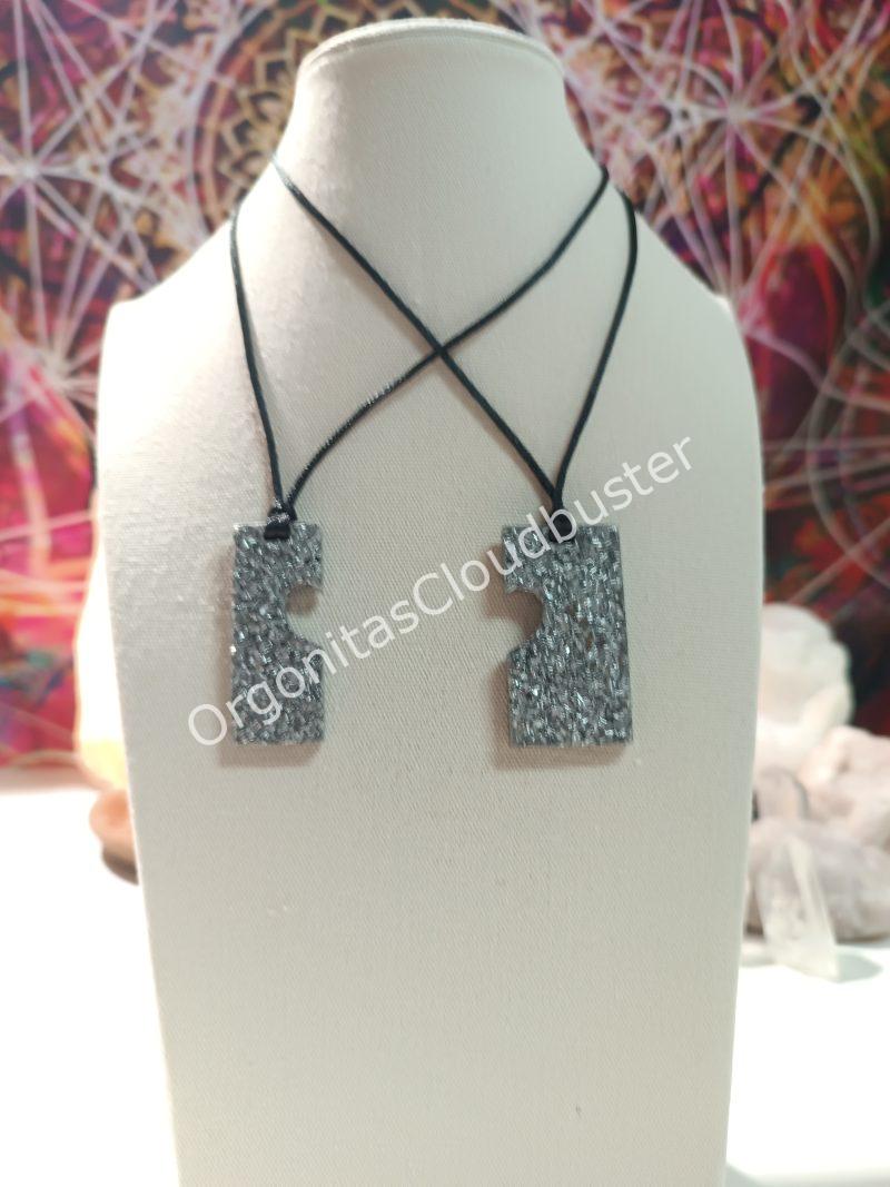 Orgonita / Electronite colgante corazón divisible - Imagen 2