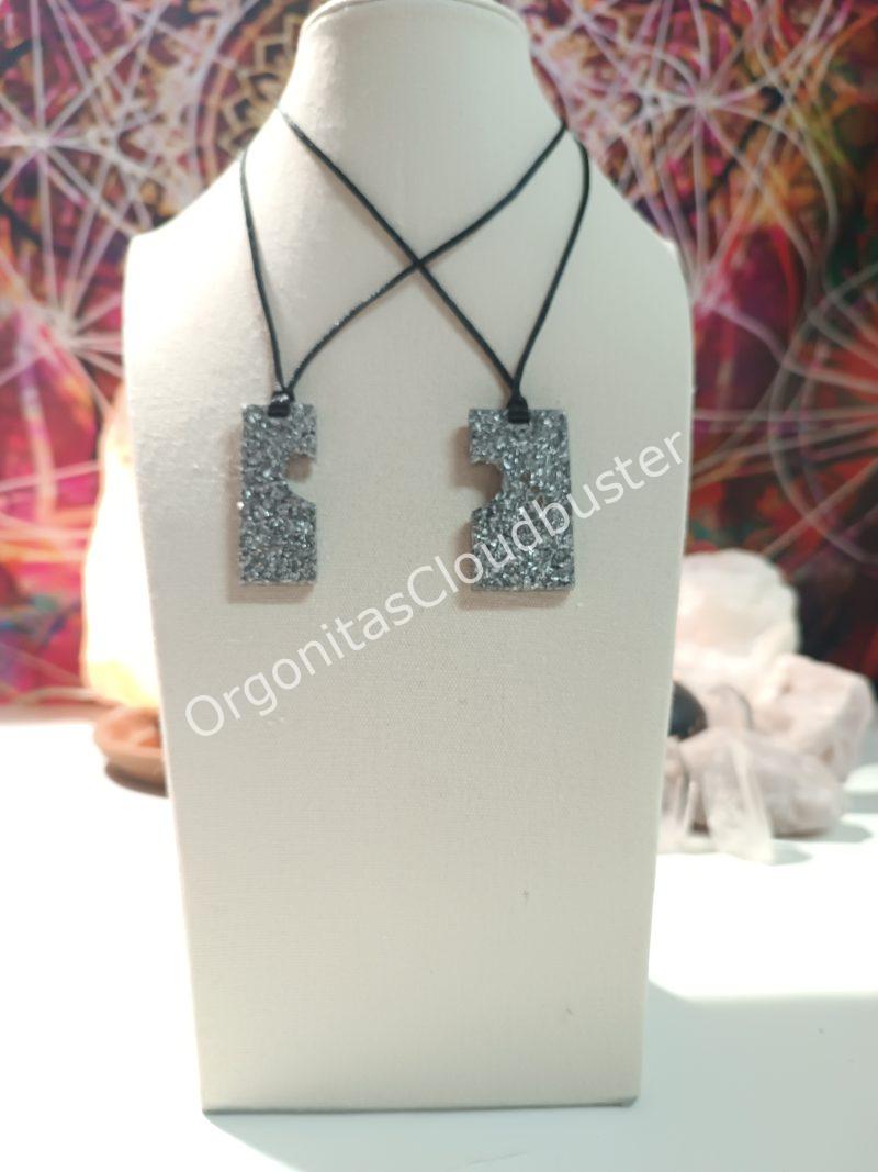 Orgonita / Electronite colgante corazón divisible - Imagen 4