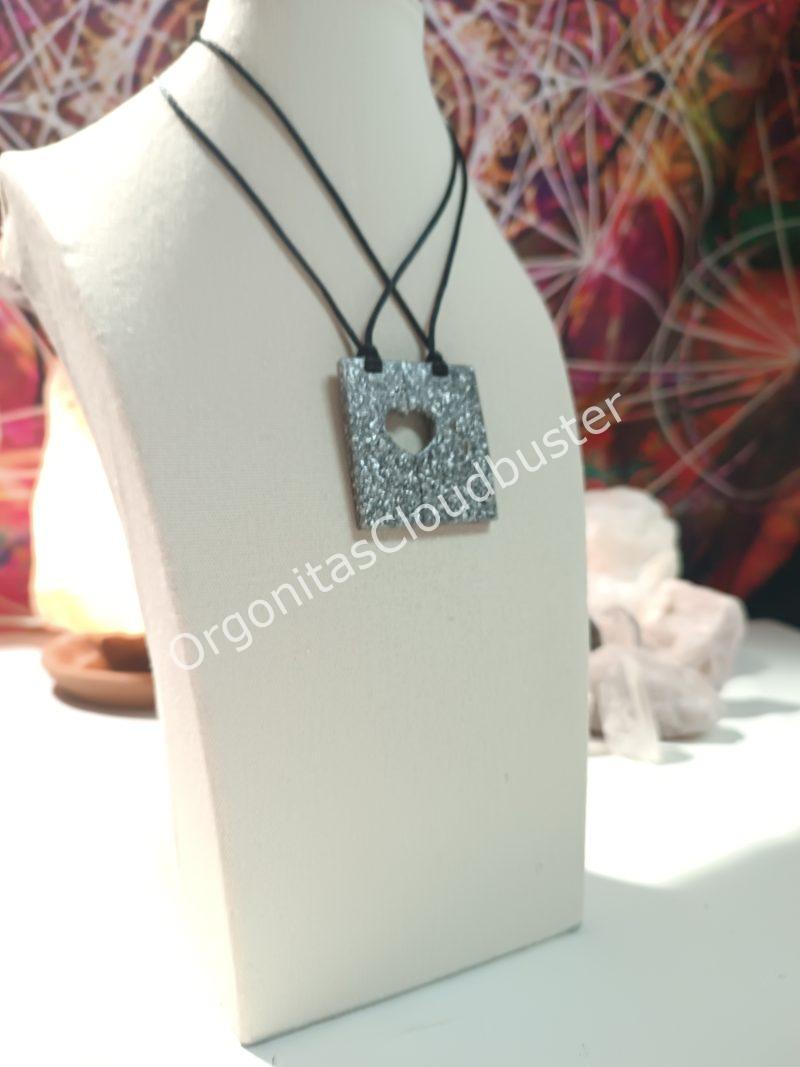 Orgonita / Electronite colgante corazón divisible - Imagen 3