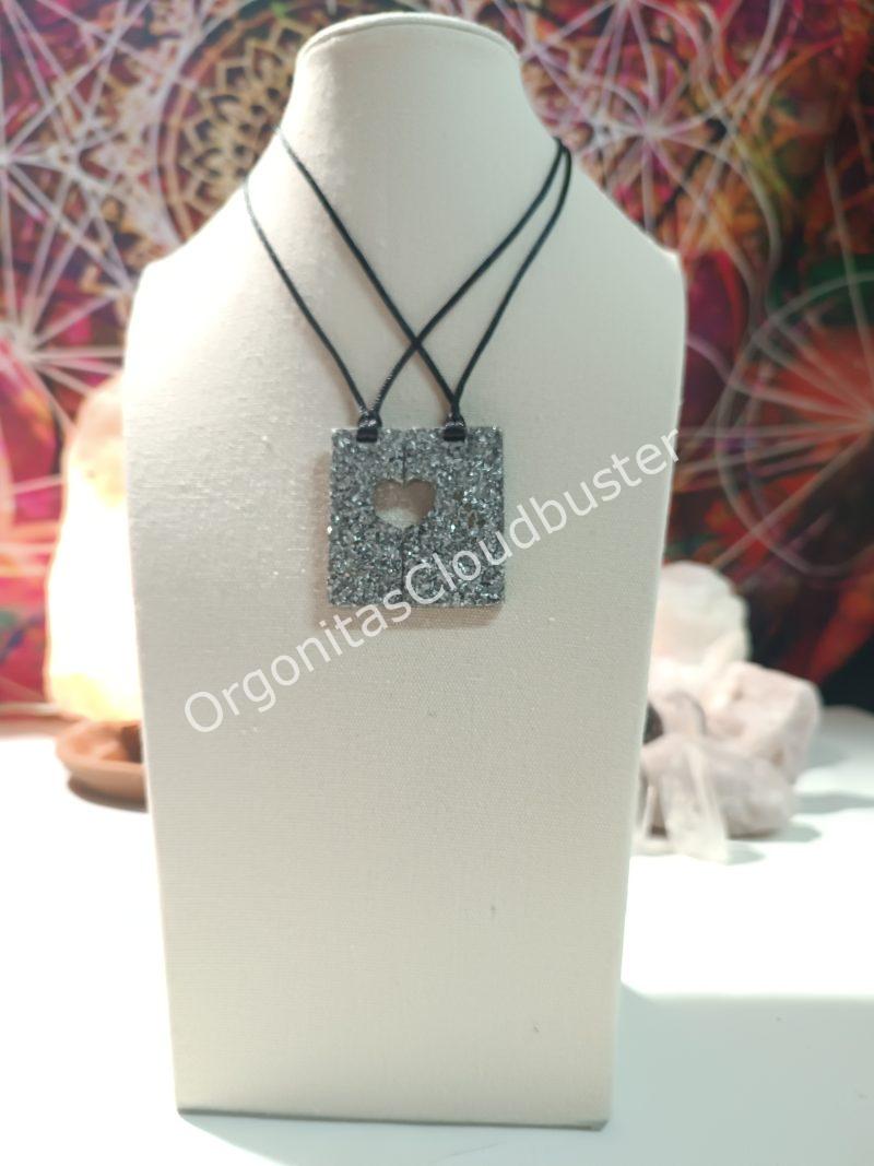 Orgonita / Electronite colgante corazón divisible - Imagen 5