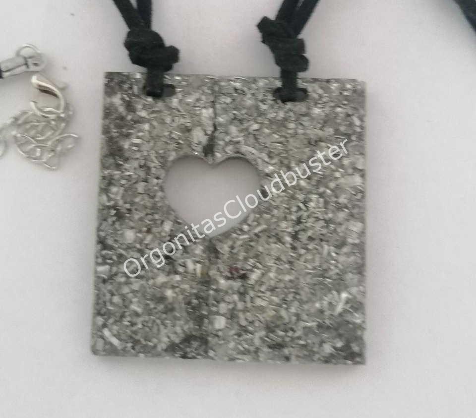 Orgonita / Electronite colgante corazón divisible - Imagen 6