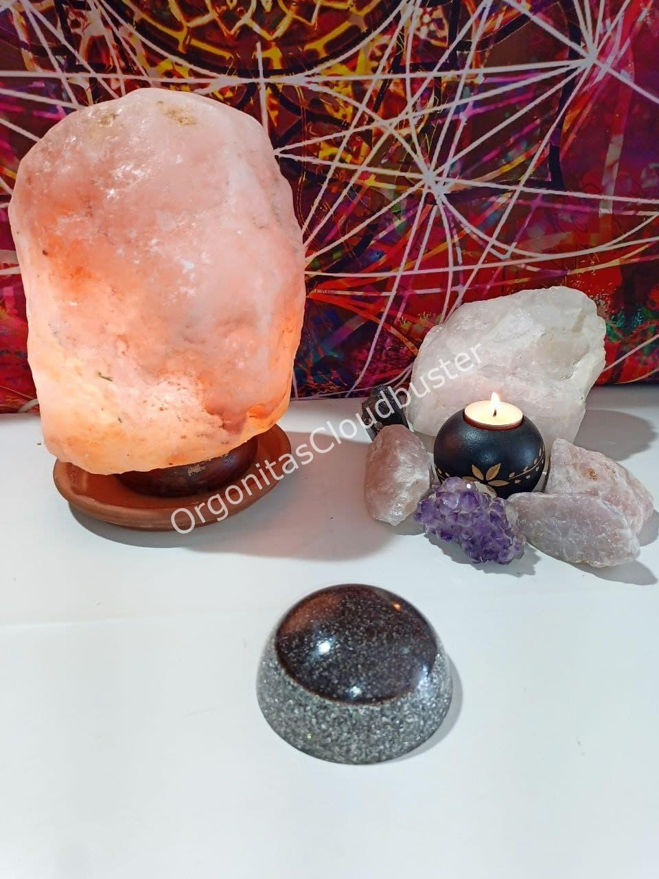 Orgonita viruta de hierro y aluminio Semiesfera - Imagen 3