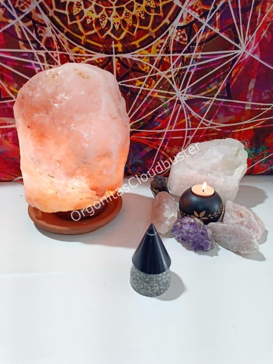 Orgonita VIRUTA ALUMINIO con punta de Magnetita Pirámide Cono pequeña - Imagen 2