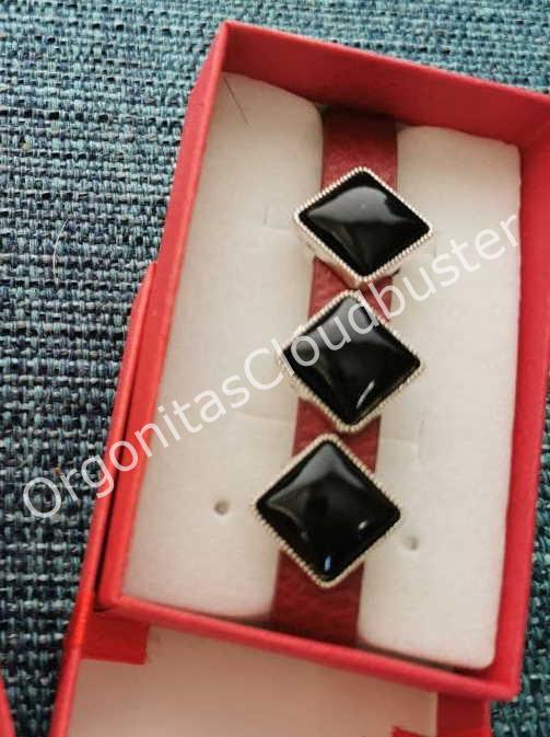 Pulsera de Shungita formato Rombos 2 Colores - Imagen 4