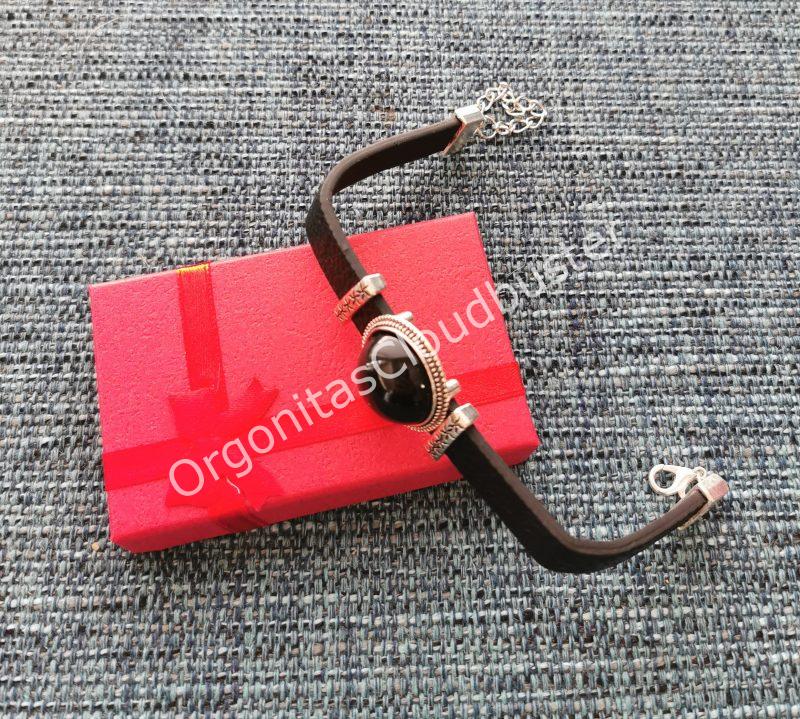 Pulsera de Shungita formato Redonda color Negra. - Imagen 3