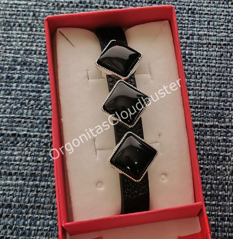 Pulsera de Shungita formato Rombos 2 Colores - Imagen 3