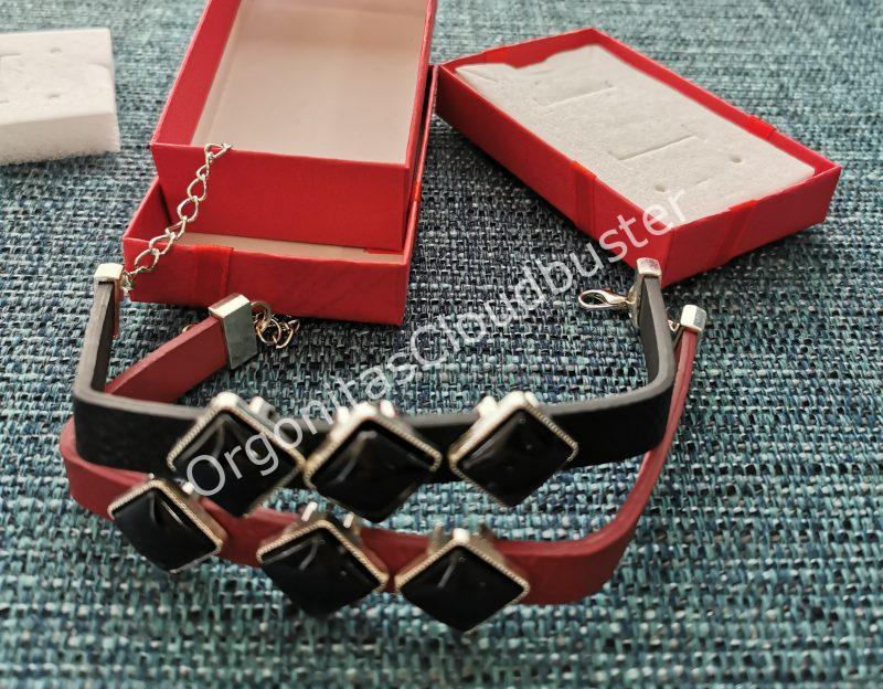 Pulsera de Shungita formato Rombos 2 Colores - Imagen 2