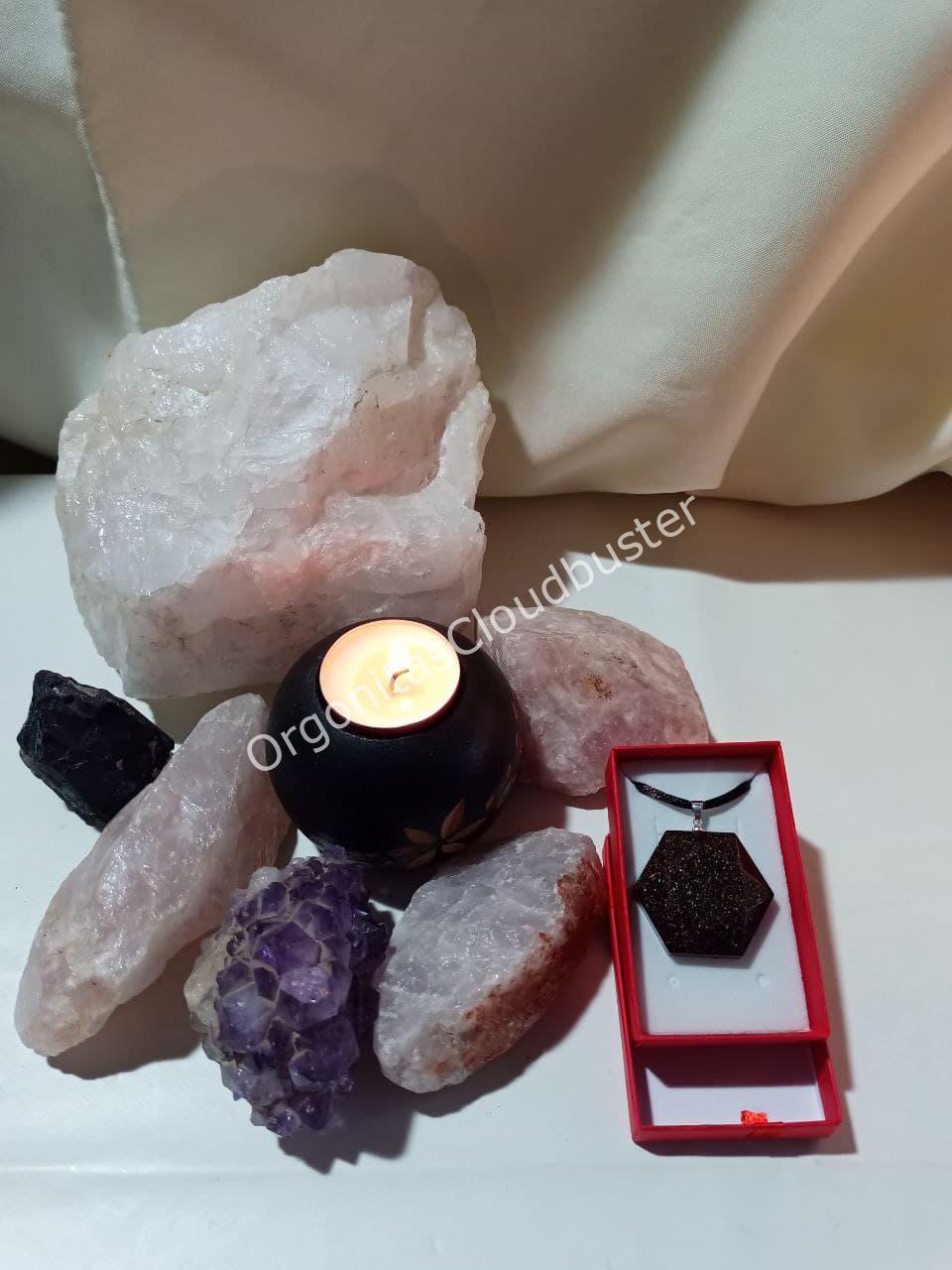 Orgonita VIRUTA PEQUEÑA DE HIERRO colgante Hexágono - Imagen 4