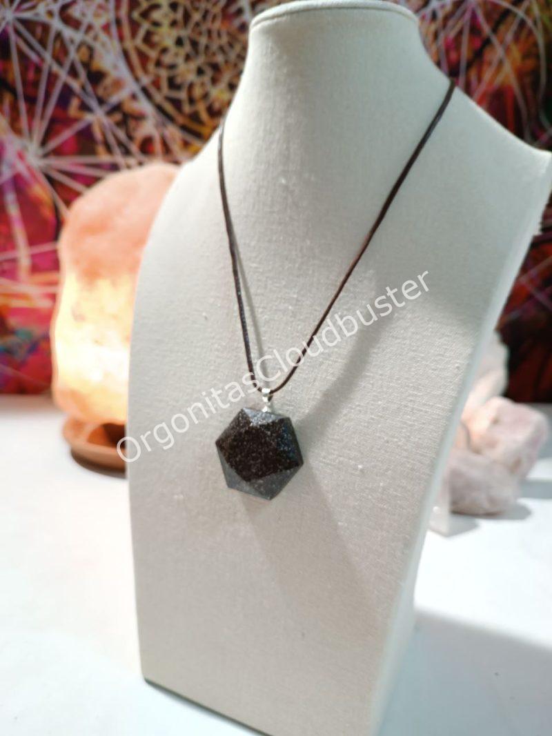 Orgonita VIRUTA PEQUEÑA DE HIERRO colgante Hexágono - Imagen 3