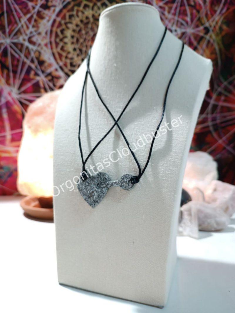 Orgonita / Electronite Colgante corazón y llave