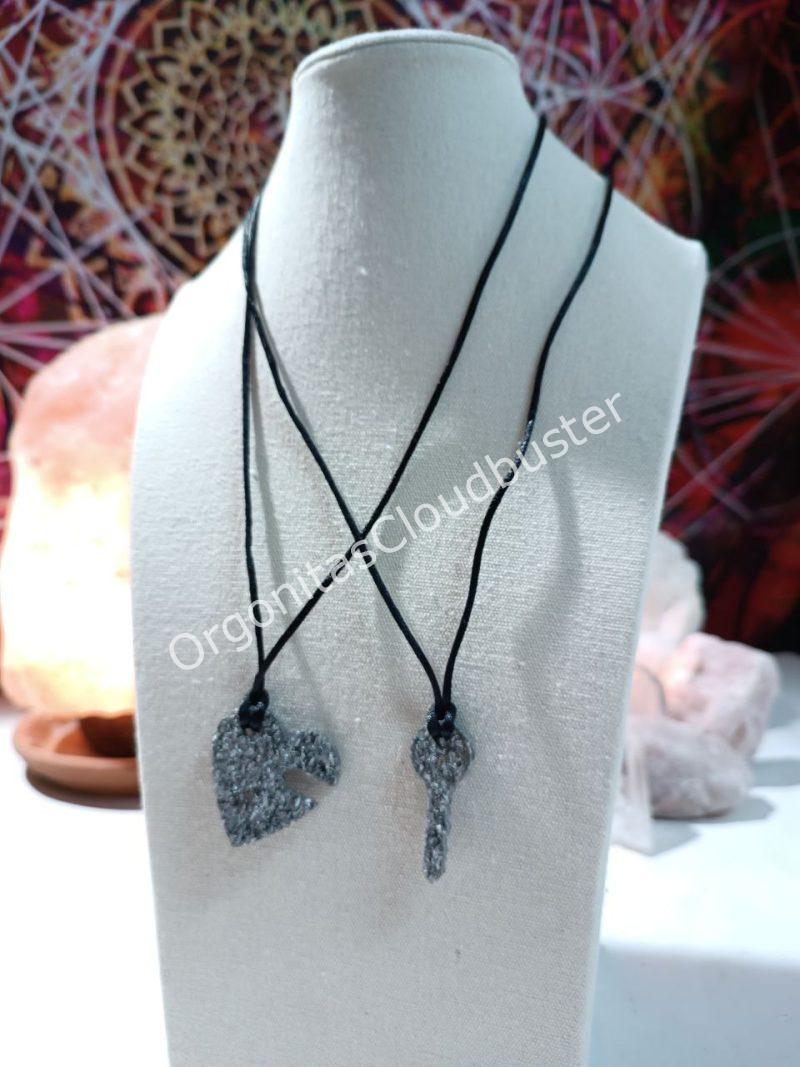 Orgonita / Electronite Colgante corazón y llave - Imagen 3