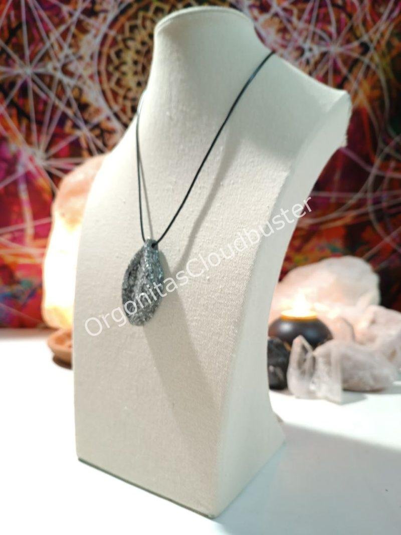 Orgonita / Electronite Colgante forma hoja alargada pico - Imagen 3