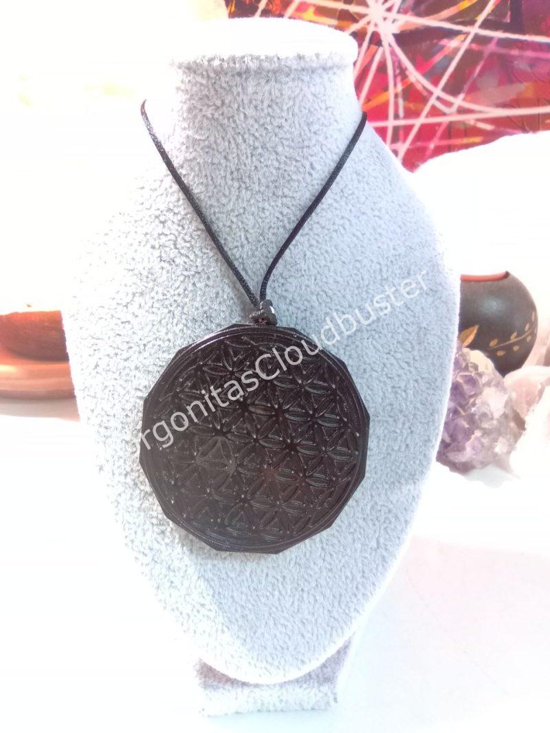 Orgonita Flor de la Vida Magnetita Colgante - Imagen 3
