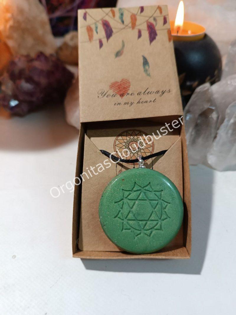 Orgonita / Electronite Colgante o llavero Chakra Corazón o Cardíaco - Imagen 6