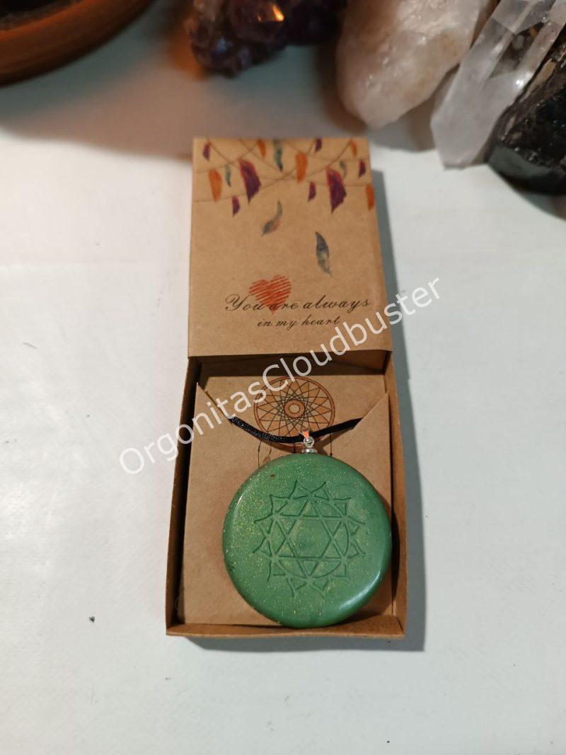 Orgonita / Electronite Colgante o llavero Chakra Corazón o Cardíaco - Imagen 5