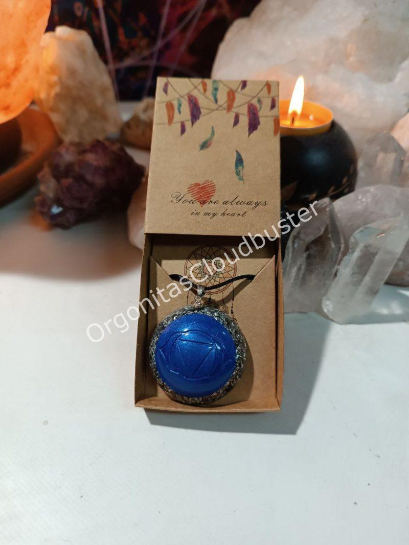 Orgonita / Electronite Colgante o llavero Chakra Tercer Ojo formato Semiesfera - Imagen 6