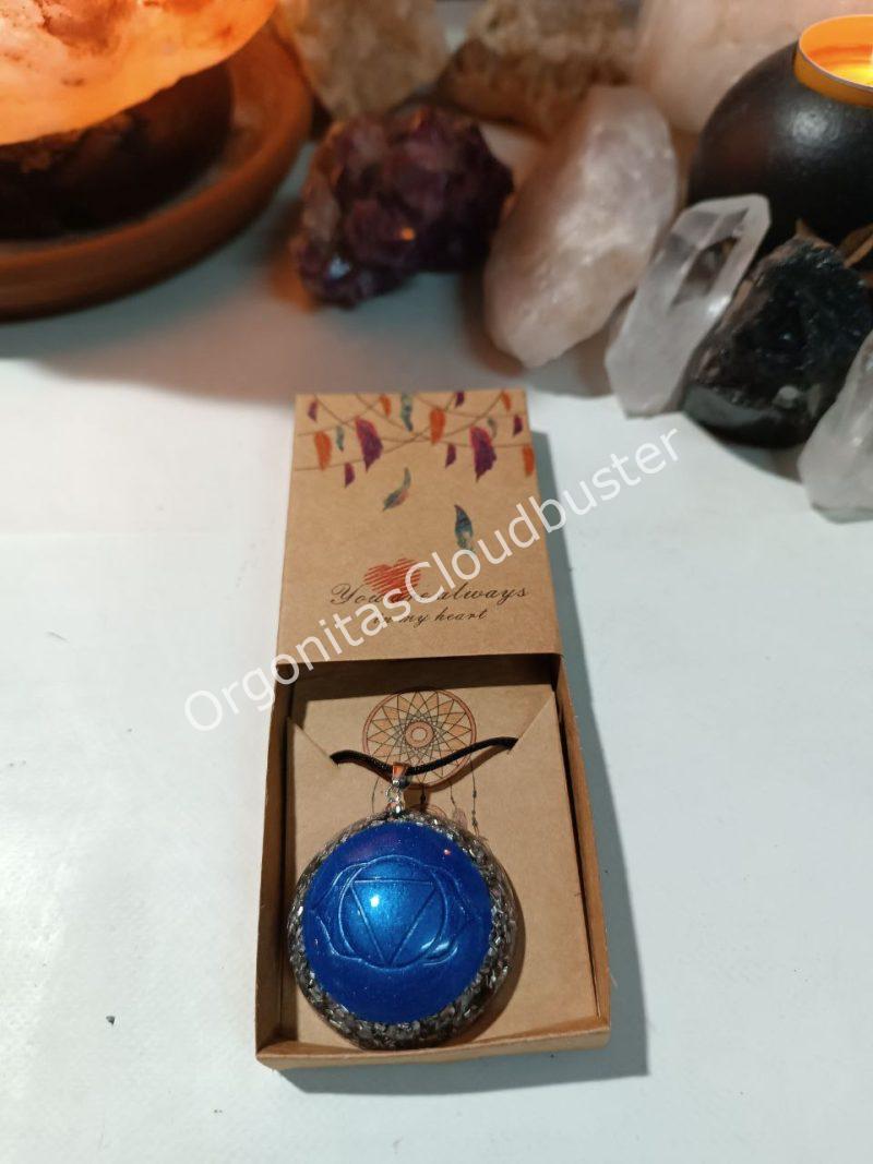 Orgonita / Electronite Colgante o llavero Chakra Tercer Ojo formato Semiesfera - Imagen 5